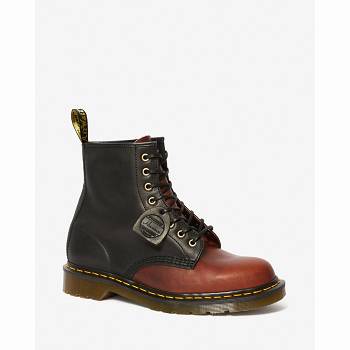 Dr Martens 1460 Made In England Horween Kožené - Cierne/ Bordove Cizmy Panske, D011SK